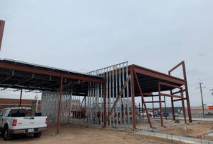 steel erection project - Happy State Bank